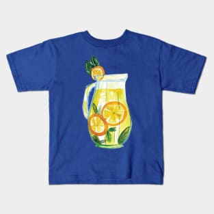 Pitcher of lemonade watercolor Kids T-Shirt